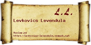Levkovics Levendula névjegykártya